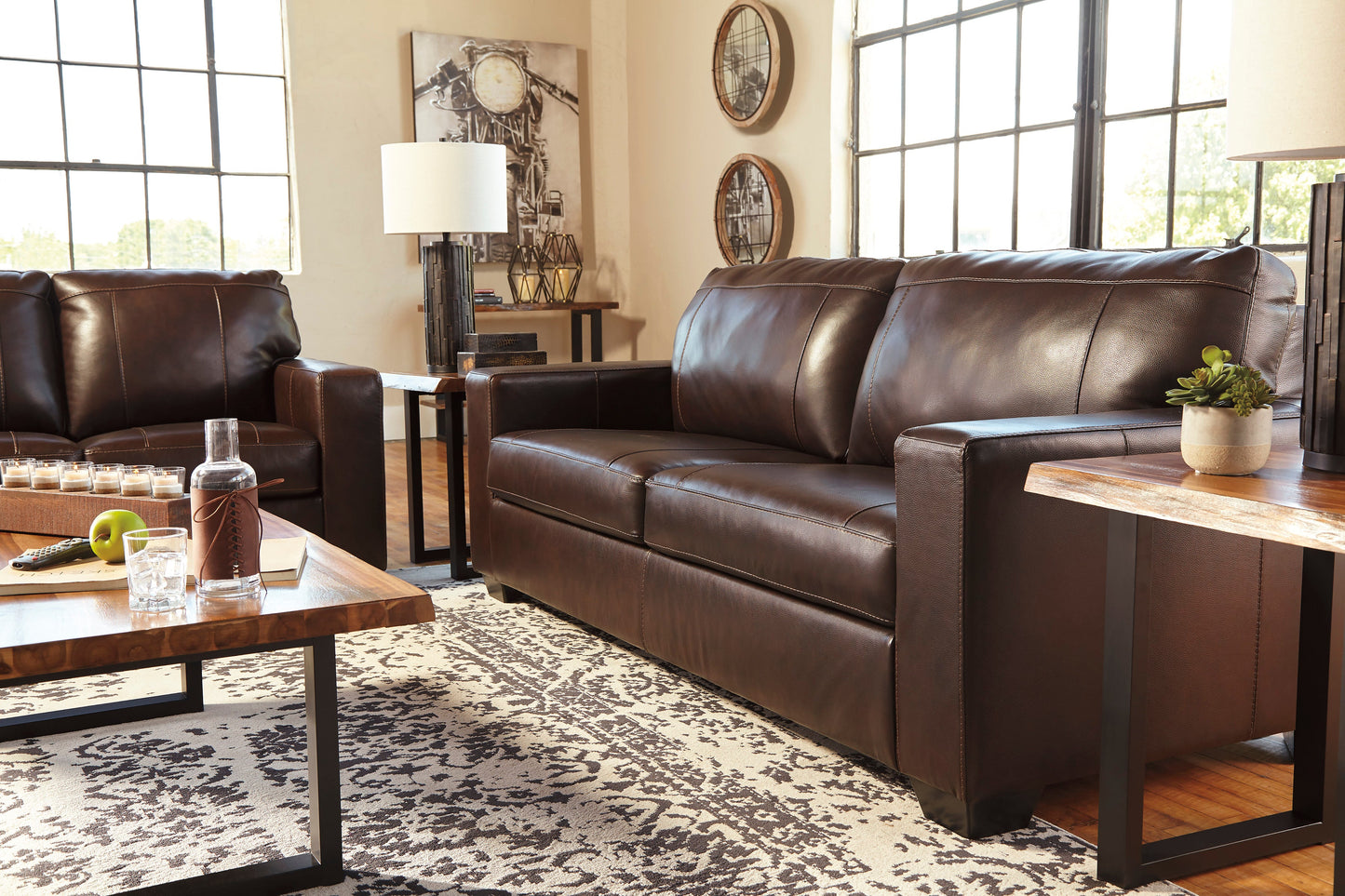 Morelos Chocolate Leather Sofa