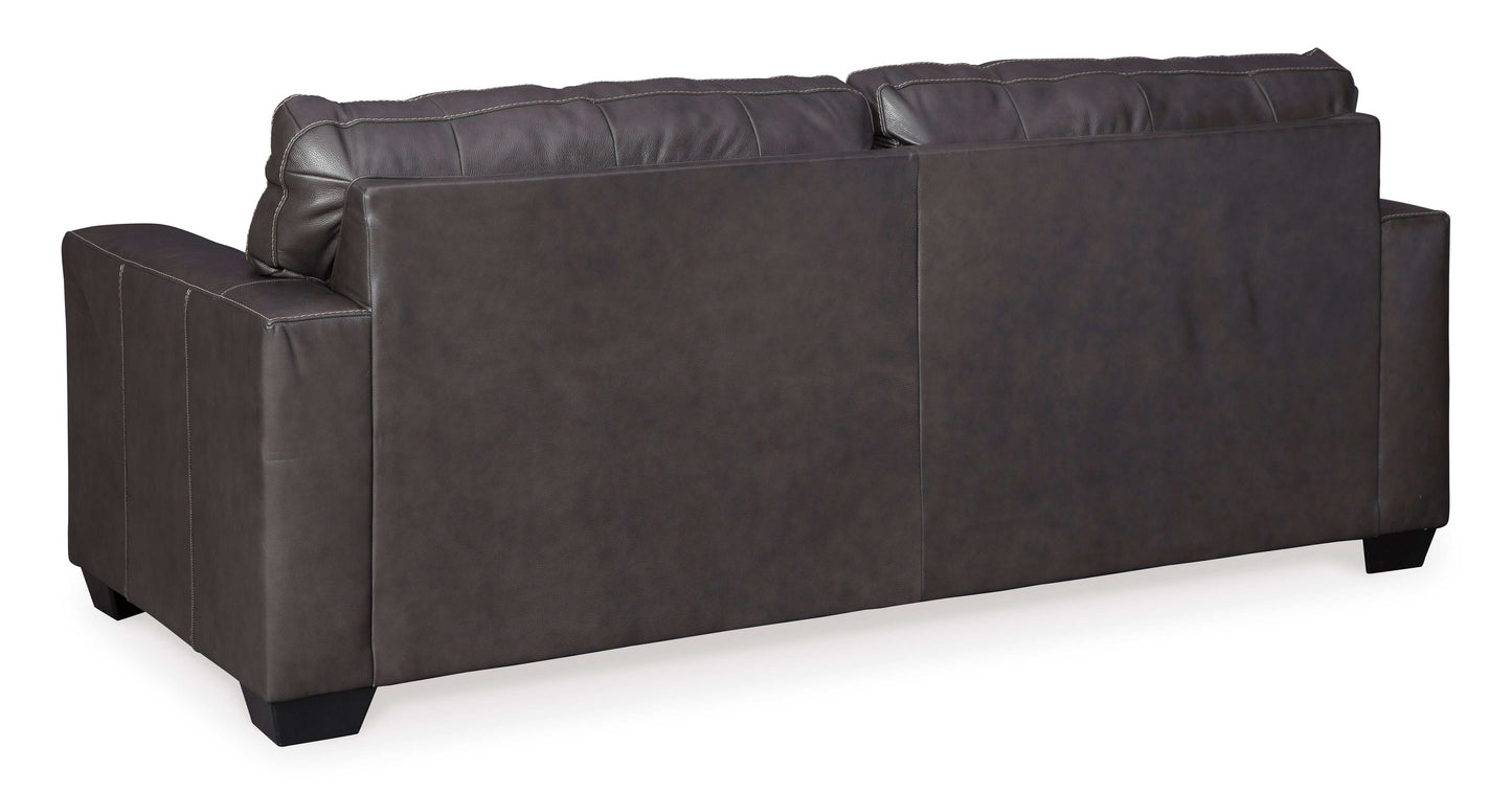 Morelos Gray Leather Sofa - Ornate Home