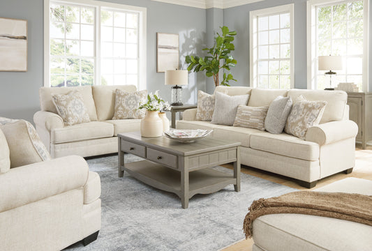 Rilynn Linen Sofa, Loveseat, Oversized Chair and Ottoman