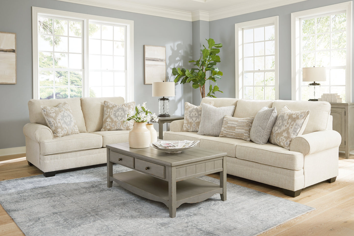 Rilynn Linen Sofa and Loveseat