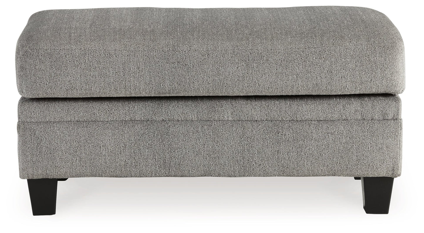 Davinca Charcoal Sofa, Loveseat, Oversized Chair and Ottoman