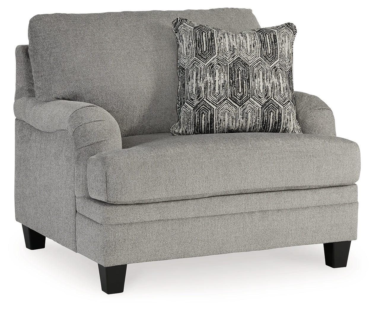 Davinca Charcoal Sofa, Loveseat, Oversized Chair and Ottoman