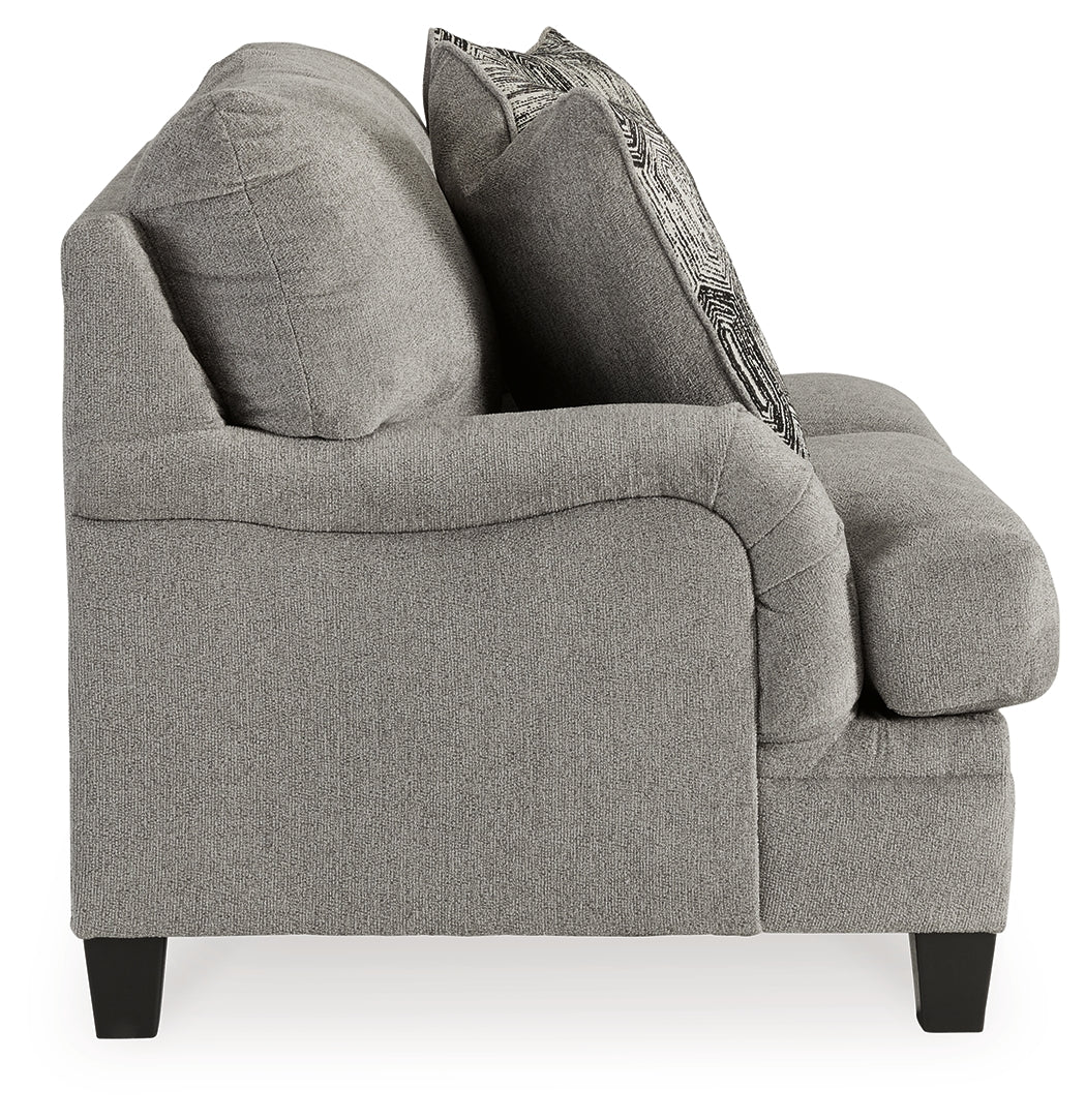 Davinca Charcoal Sofa, Loveseat, Oversized Chair and Ottoman