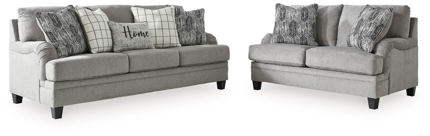 Davinca Charcoal Sofa and Loveseat