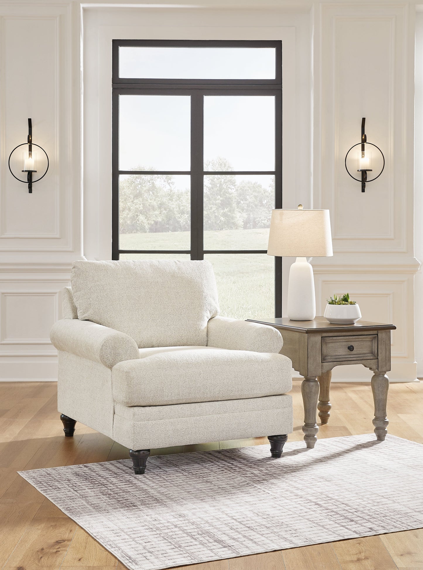 Valerani Sandstone Chair and Ottoman