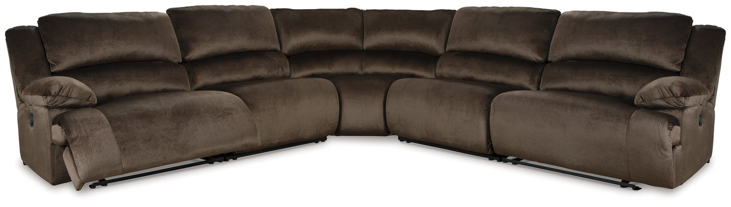 Clonmel Chocolate 5-Piece Reclining Sectional