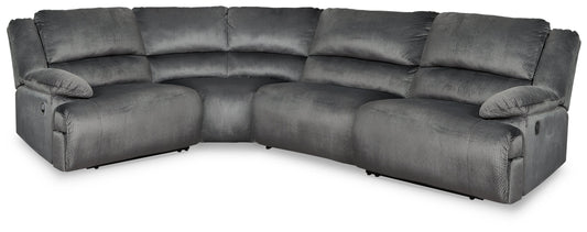 Clonmel Charcoal 4-Piece Reclining Sectional