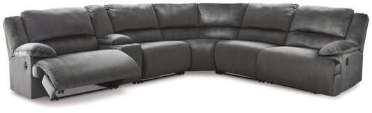 Clonmel Charcoal 6-Piece Reclining Sectional