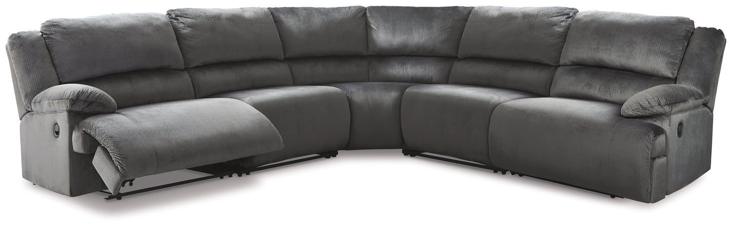 Clonmel Charcoal 5-Piece Power Reclining Sectional