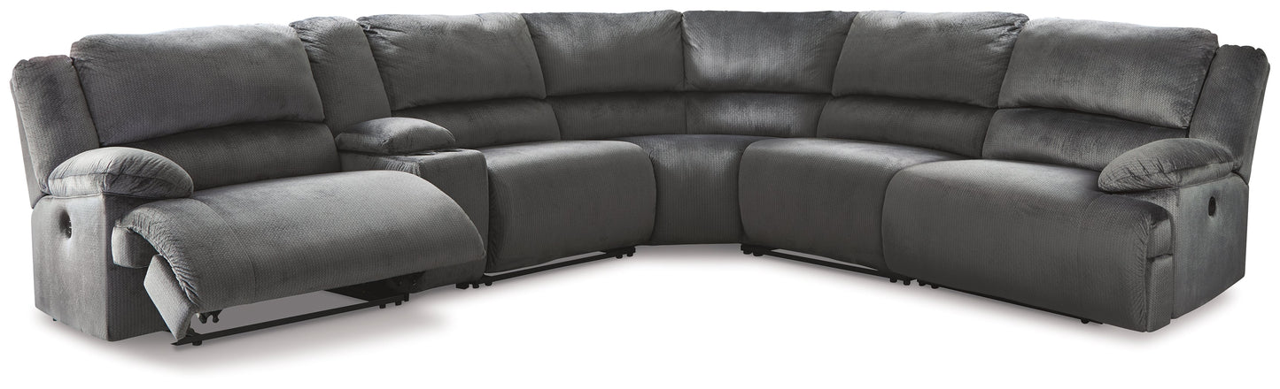 Clonmel Charcoal 6-Piece Power Reclining Sectional