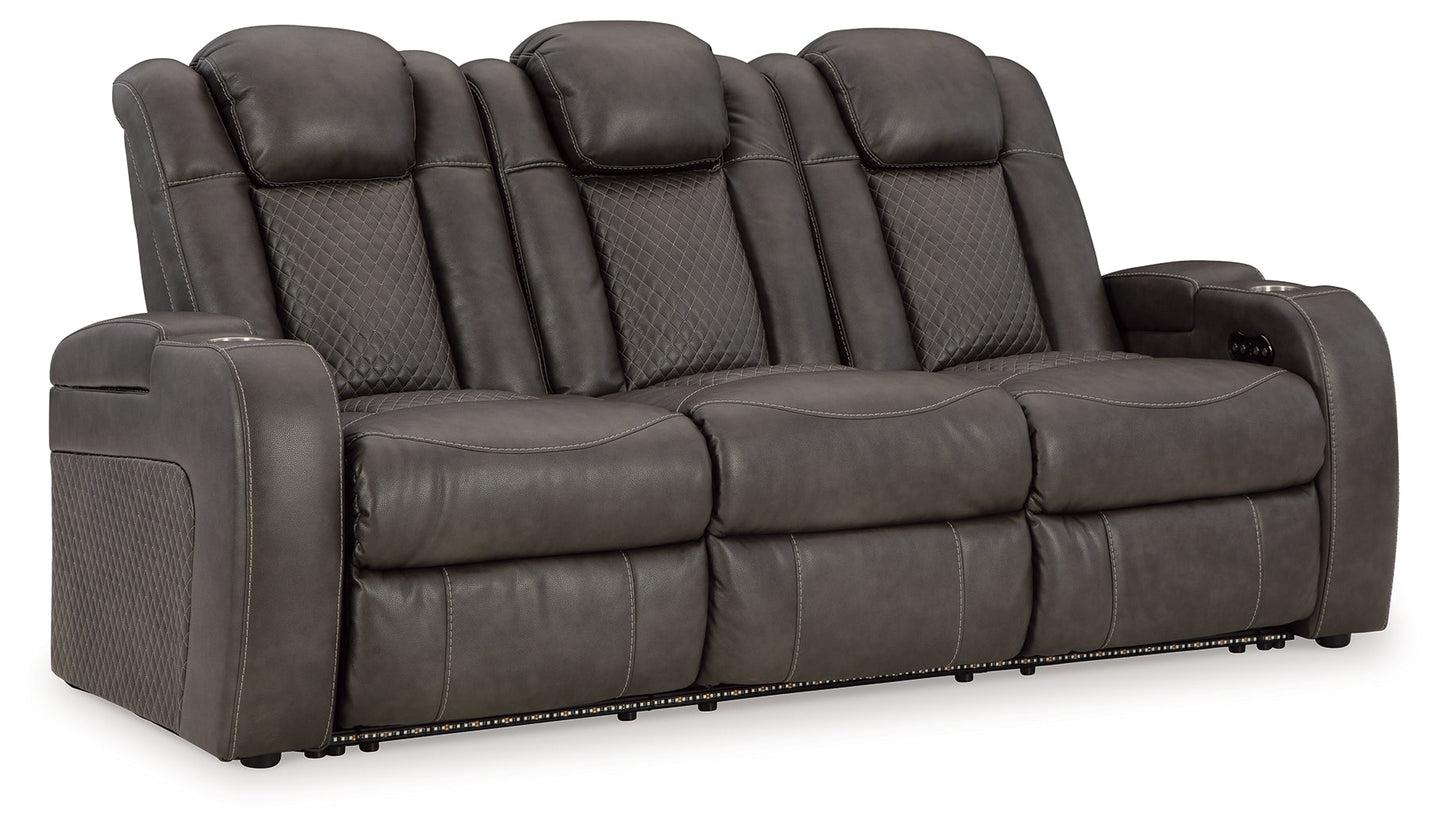 Fyne-Dyme Gray Power Reclining Sofa, Loveseat and Recliner