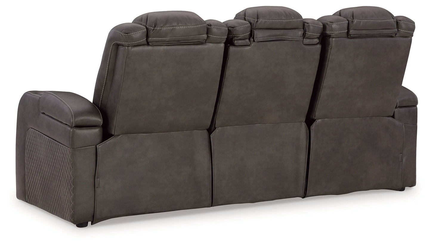 Fyne-Dyme Gray Power Reclining Sofa, Loveseat and Recliner