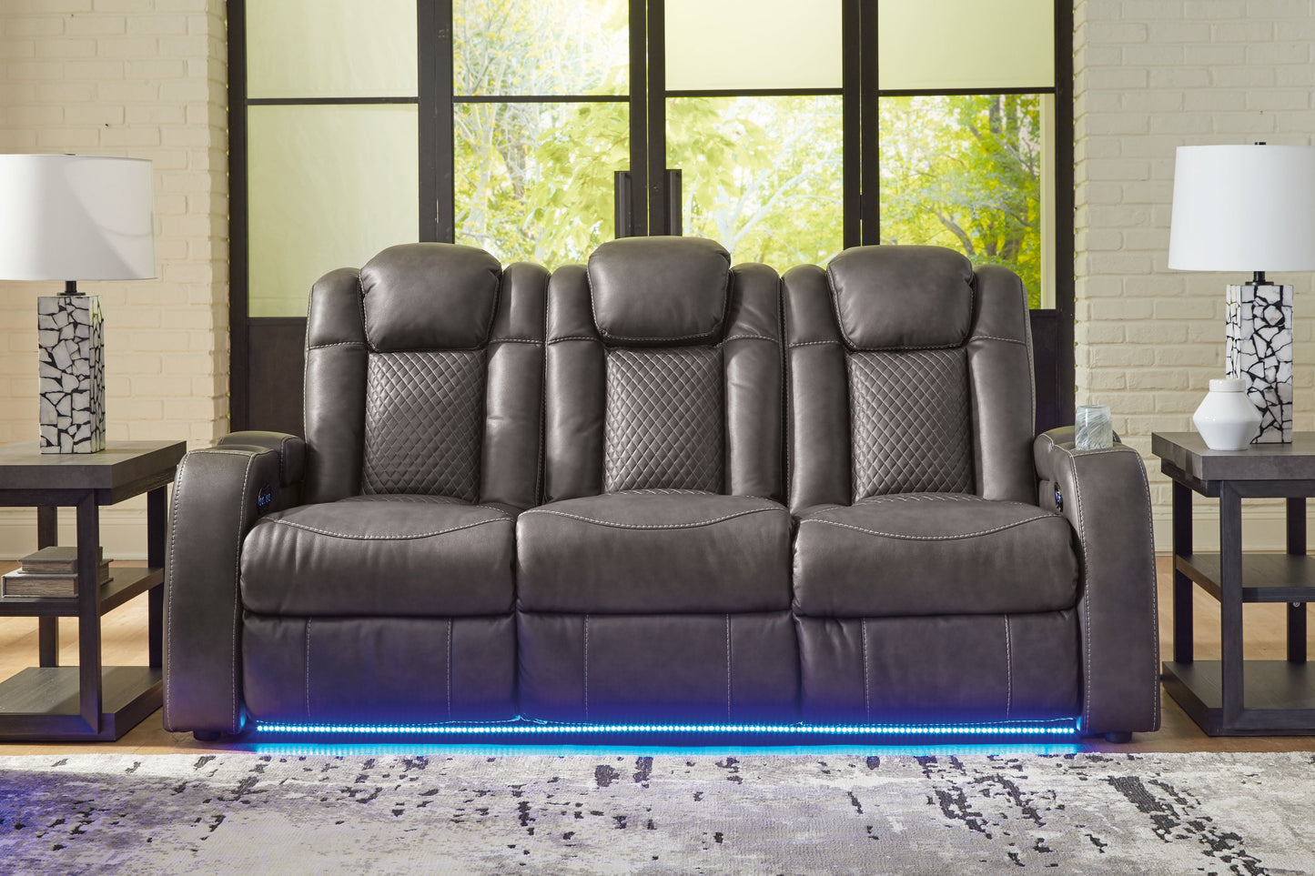 Fyne-Dyme Shadow Power Reclining Sofa