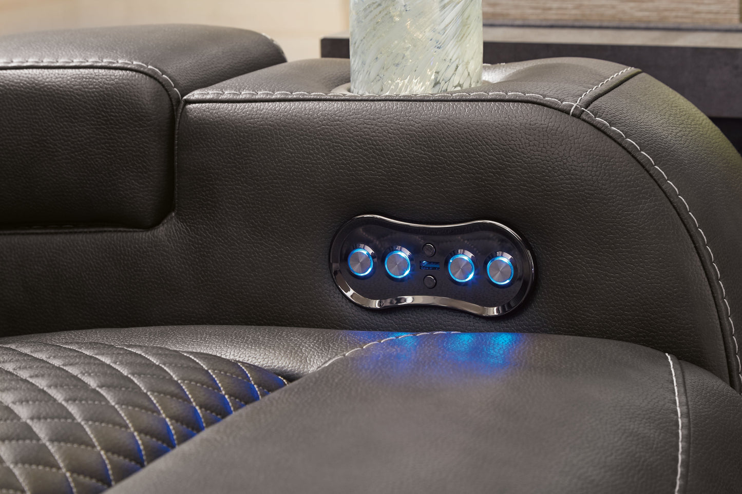 Fyne-Dyme Shadow Power Reclining Sofa