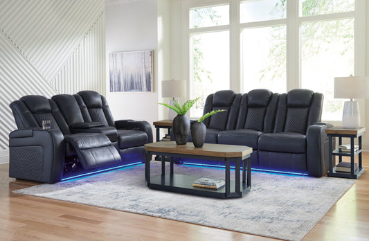 Fyne-Dyme Sapphire Power Reclining Sofa, Loveseat and Recliner