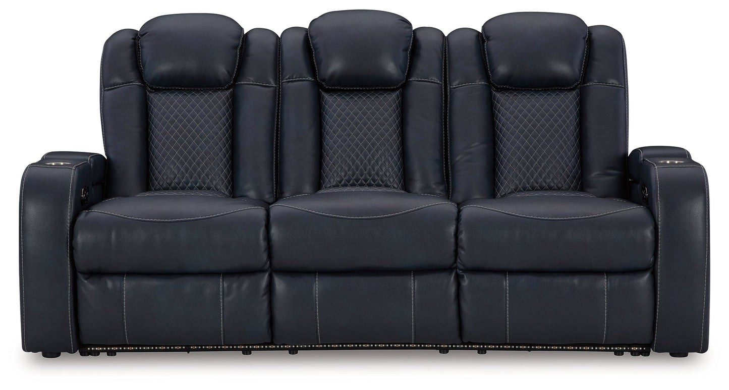 Fyne-Dyme Sapphire Power Reclining Sofa, Loveseat and Recliner