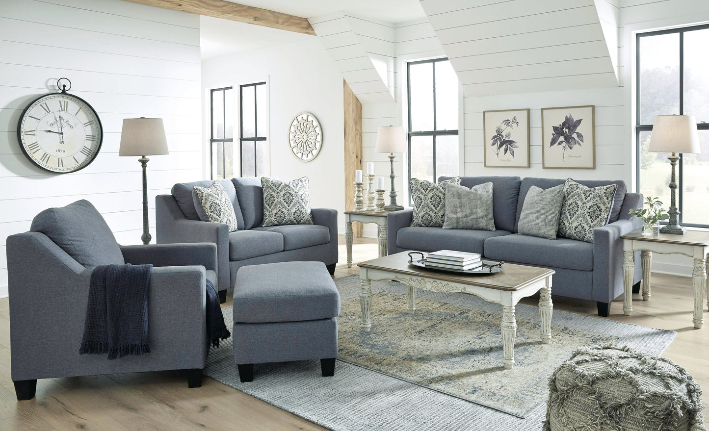 Lemly Twilight Sofa, Loveseat, Chair and Ottoman