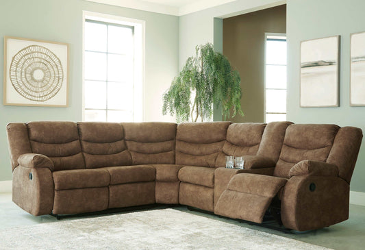 Partymate Brindle Manual Reclining Sectional Living Room Set