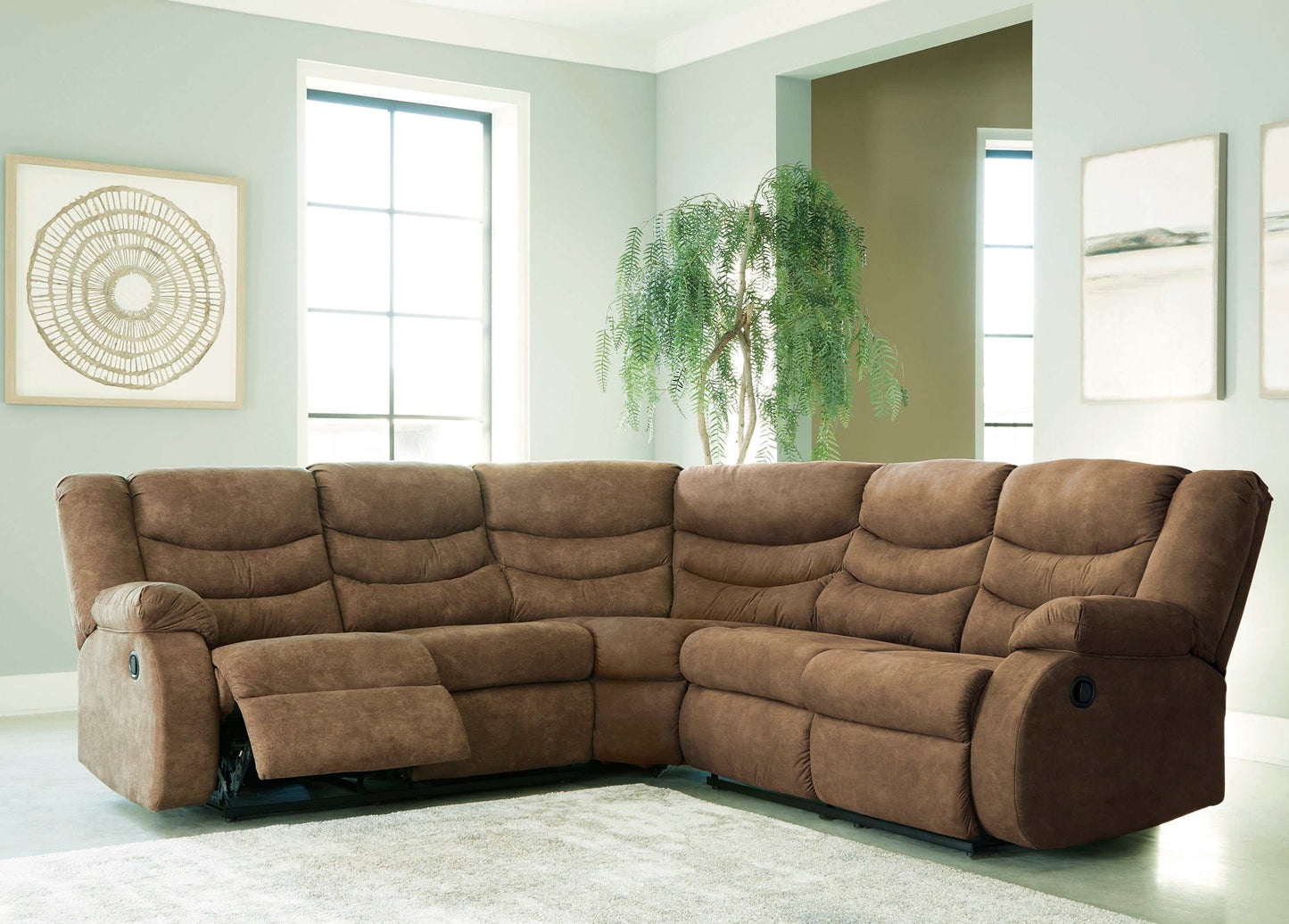 Partymate Brindle Manual Reclining Sectional Living Room Set