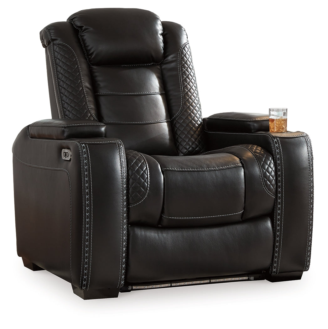 Party Time Midnight Power Reclining Sofa and Recliner