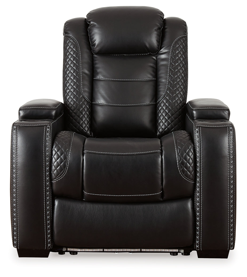 Party Time Midnight Power Reclining Sofa and Recliner