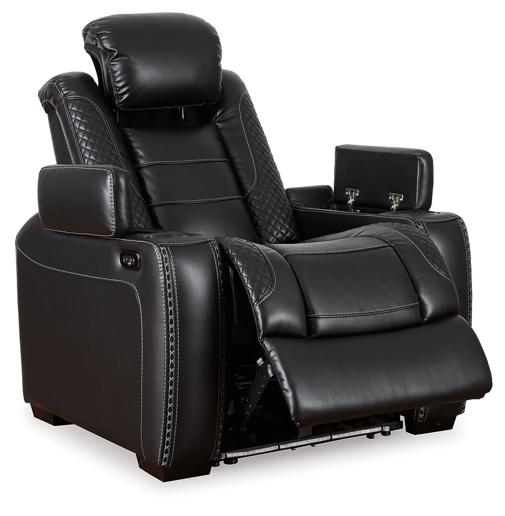 Party Time Midnight Power Reclining Sofa and Recliner