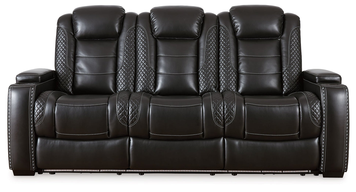 Party Time Midnight Power Reclining Sofa and Recliner