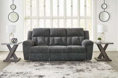 Frohn Graphite Reclining Sofa - Ornate Home