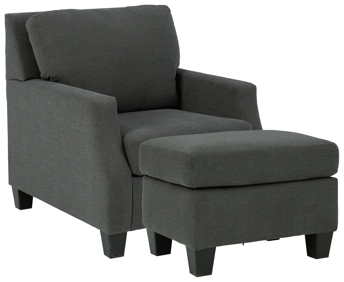 Bayonne Charcoal Chair and Ottoman