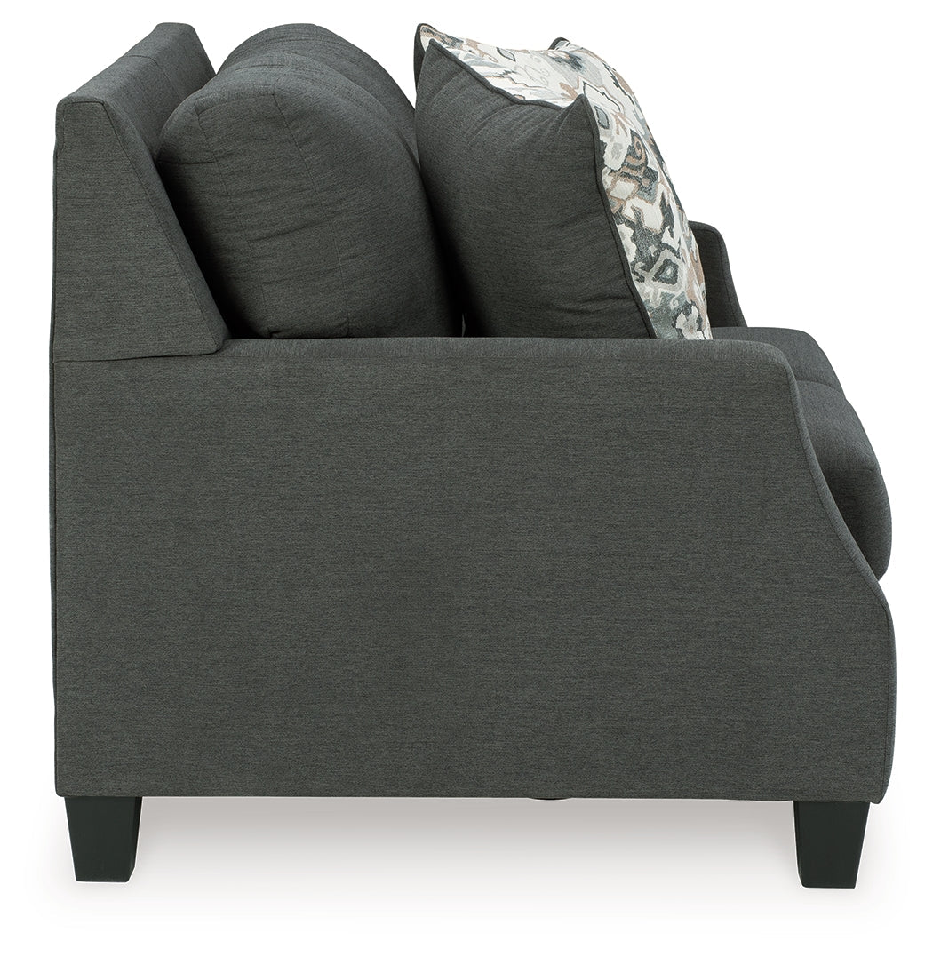 Bayonne Charcoal Sofa and Loveseat