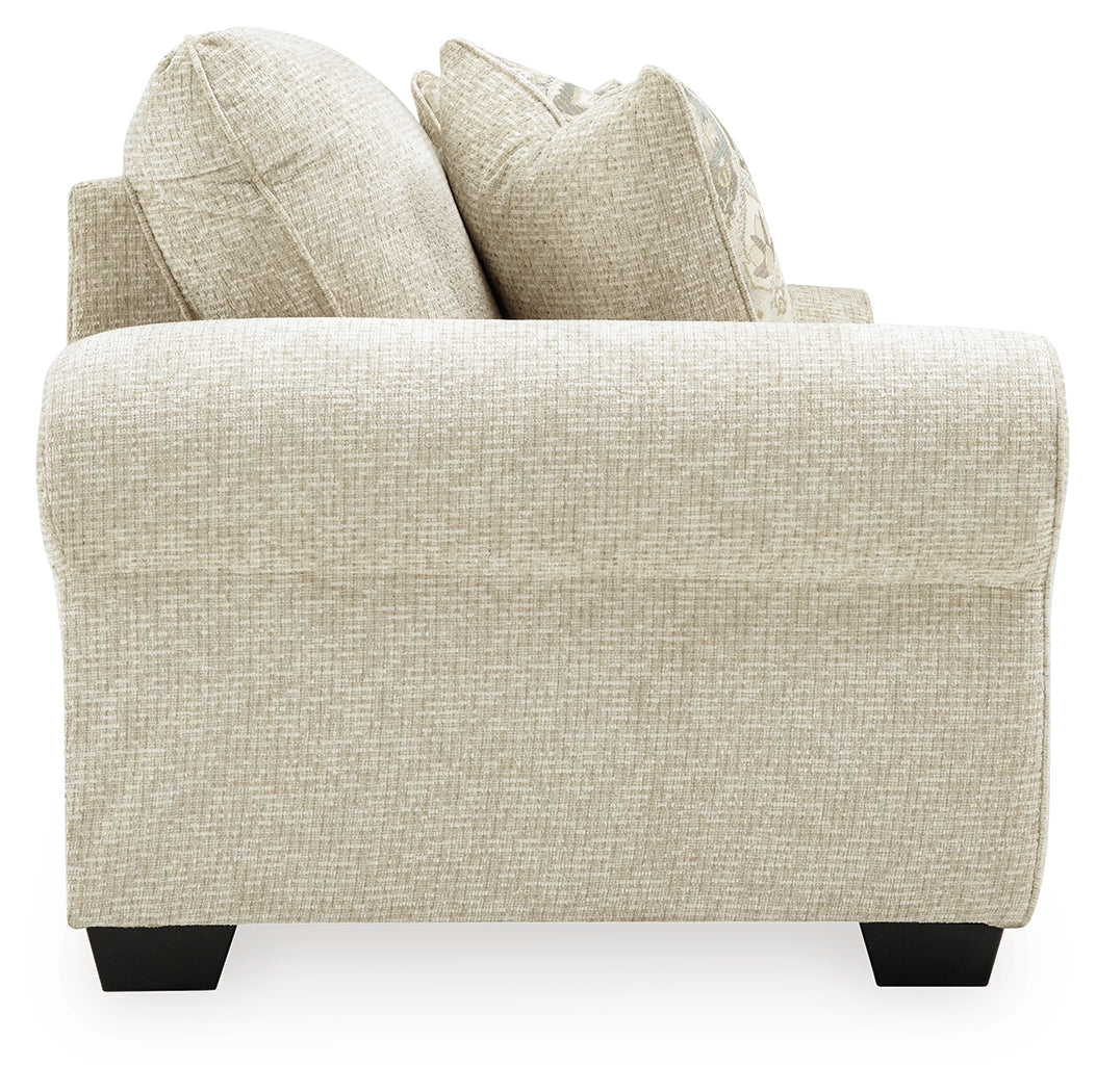 Haisley Ivory Sofa Sleeper and Loveseat