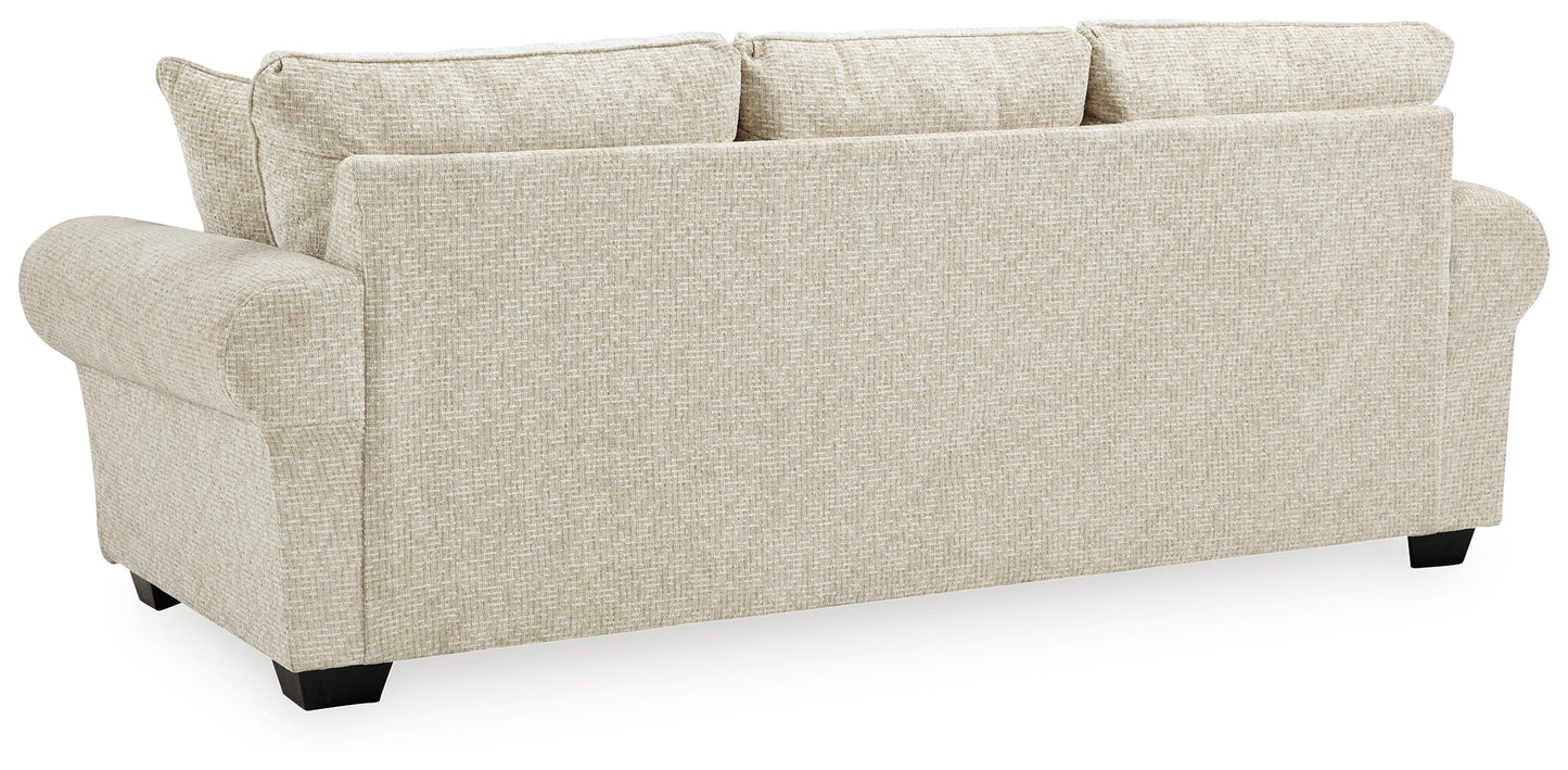 Haisley Ivory Sofa Sleeper and Loveseat