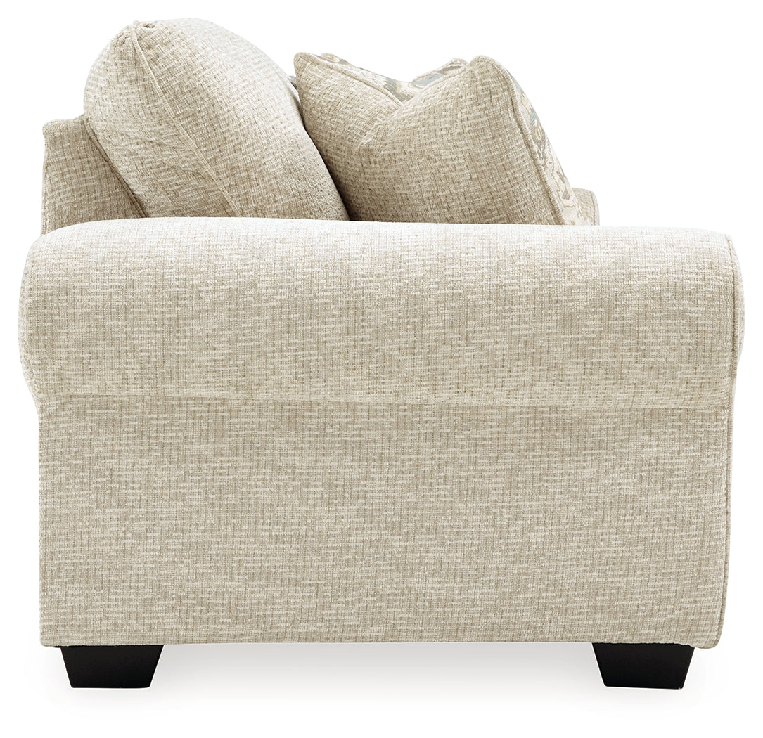 Haisley Ivory Sofa Sleeper and Loveseat