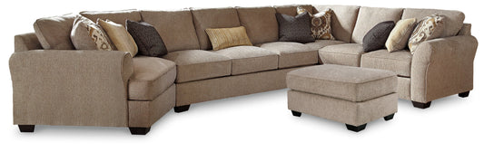 Pantomine Driftwood 4-Piece Sectional with Ottoman