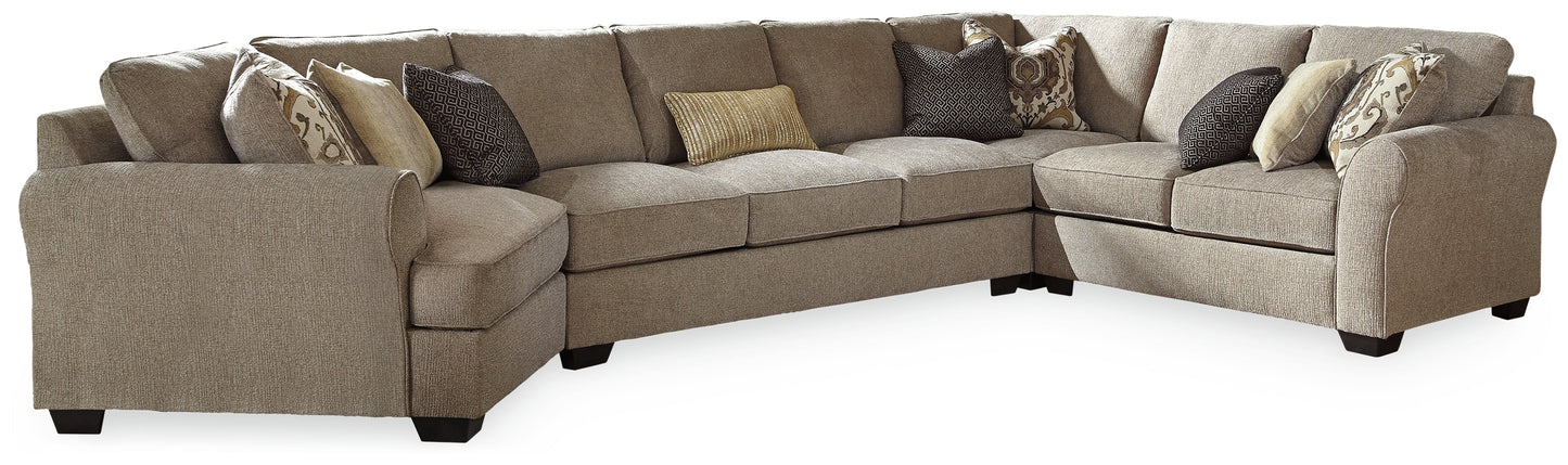 Pantomine Driftwood 4-Piece Sectional with Ottoman