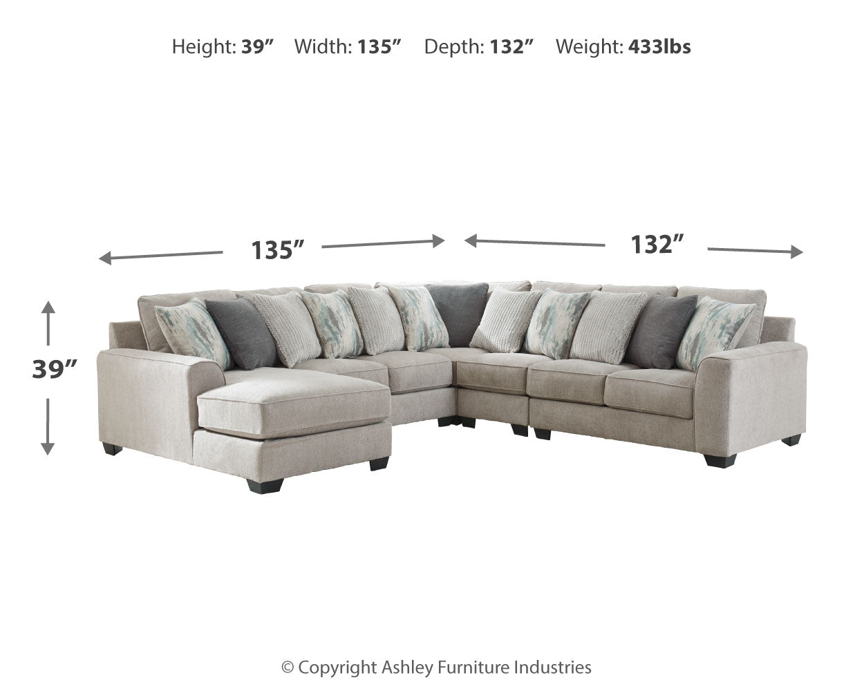 Ardsley 5-Piece Sectional and Ottoman