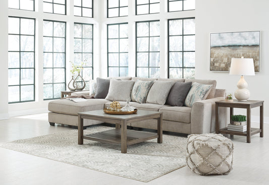 Ardsley Pewter 3-Piece Sectional with Chaise