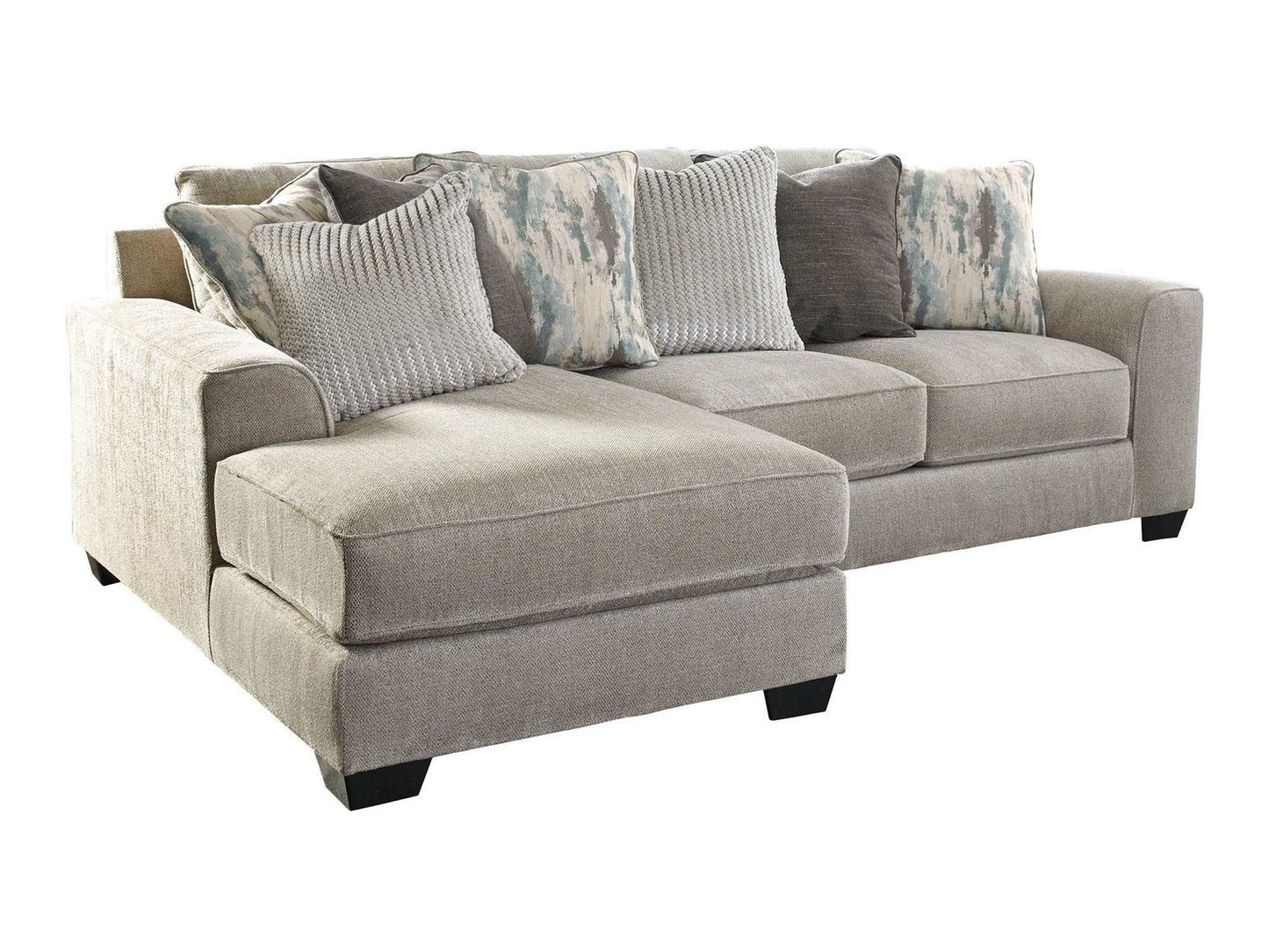 Ardsley Pewter 2pc LAF Sectional w/ RAF Loveseat