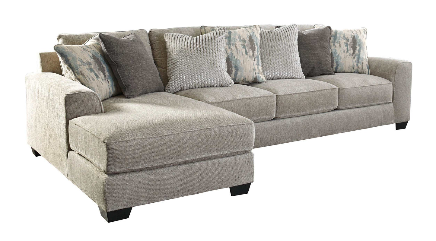 Ardsley Pewter 2pc LAF Sectional w/ RAF Sofa