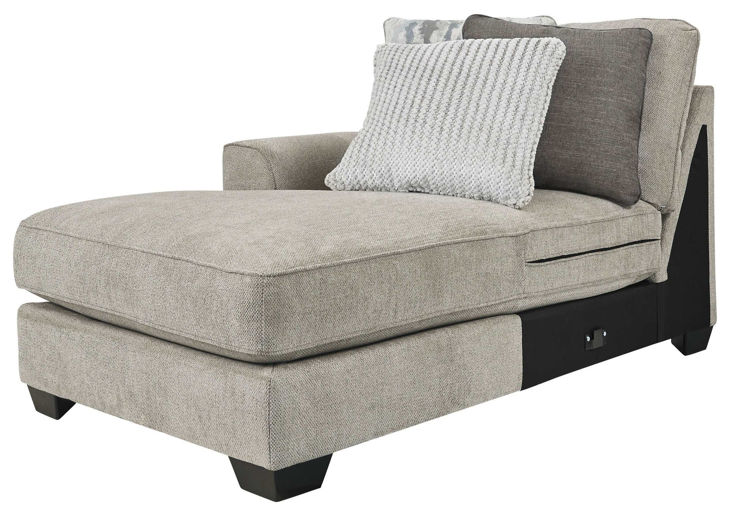 Ardsley Pewter 3pc LAF Chaise Sectional