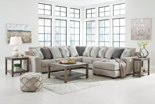 Ardsley Pewter 5pc Sectional with Chaise