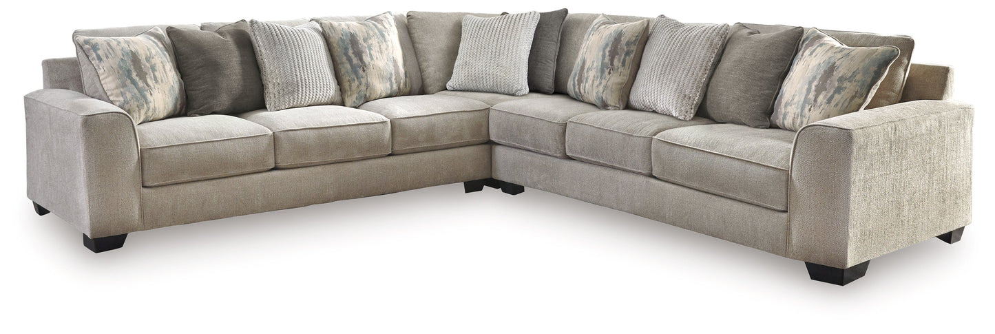 Ardsley Pewter 3pc Sectional