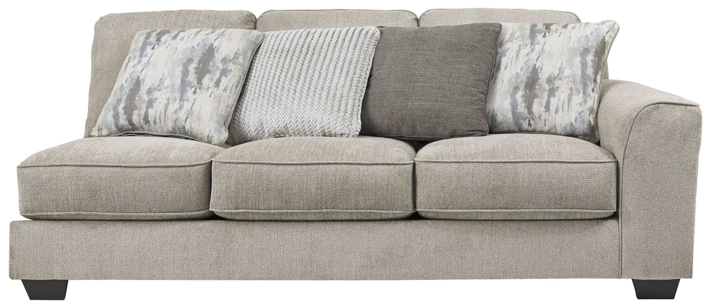 Ardsley Pewter 2pc LAF Sectional w/ RAF Sofa