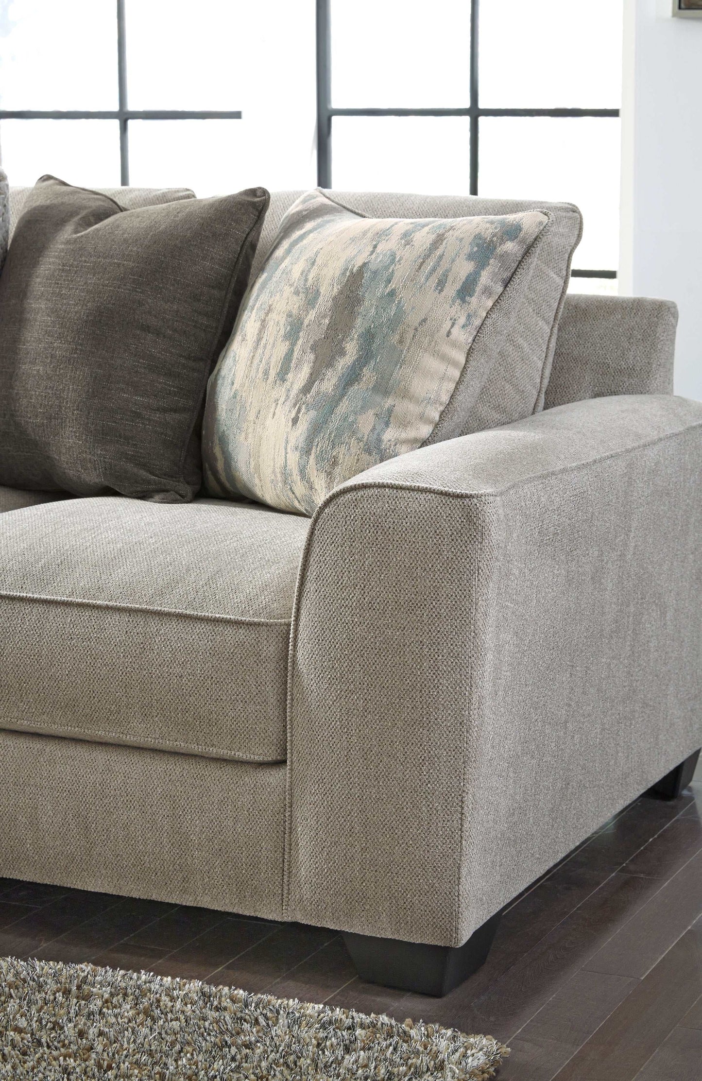 Ardsley Pewter 2pc LAF Sectional w/ RAF Loveseat