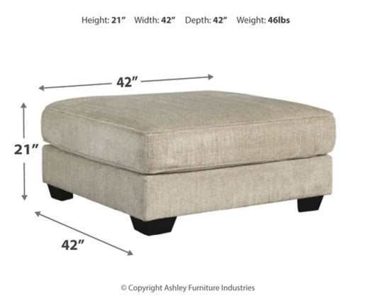 Ardsley Pewter Oversized Ottoman