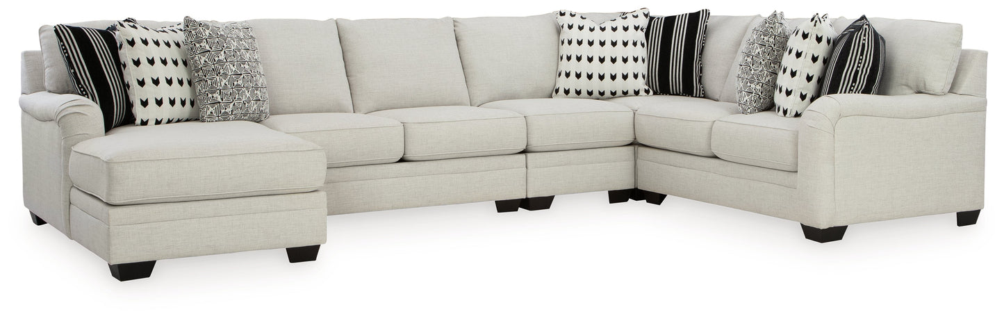 Huntsworth Dove Gray 5-Piece Sectional with Chaise