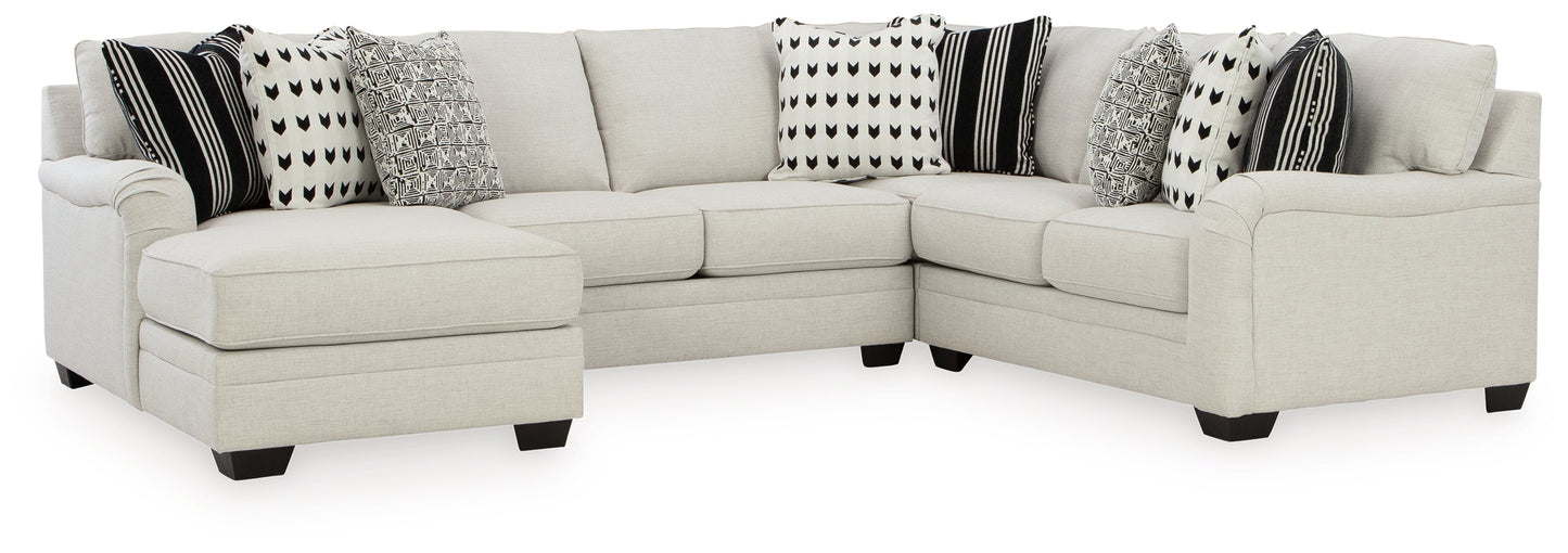 Huntsworth Dove Gray 4-Piece Sectional with Chaise