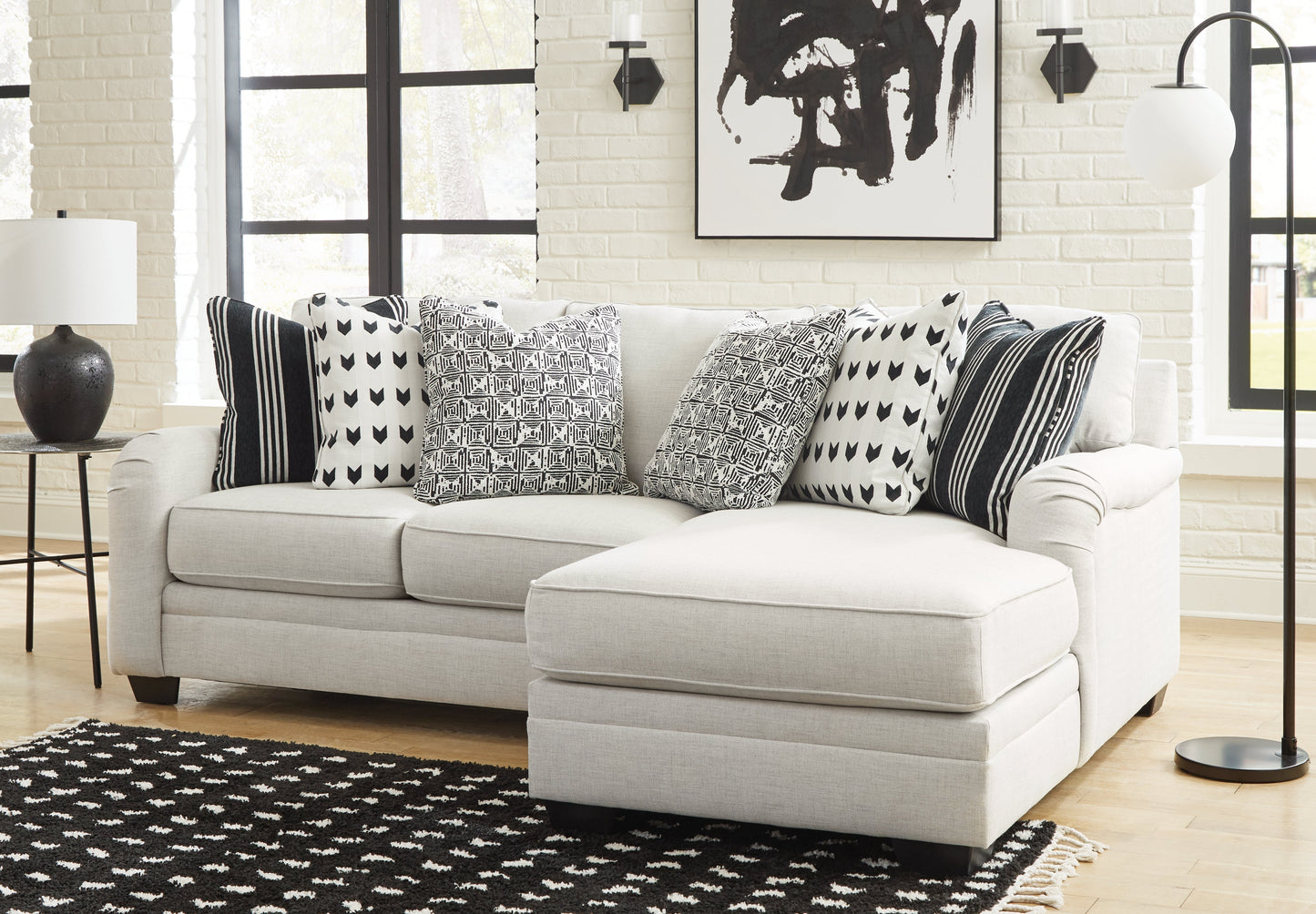 Huntsworth Dove Gray 2pc Sectional with Chaise