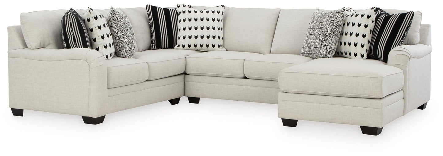 Huntsworth Dove Gray 4-pc Sectional with Chaise