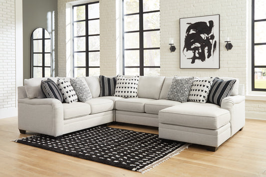 Huntsworth Dove Gray 4-pc Sectional with Chaise